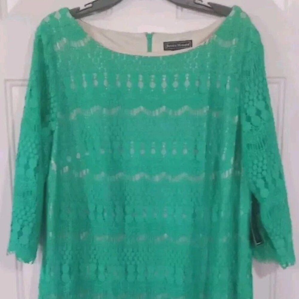 Jessica Howard Womens Lace Overlay Dress 14 Green